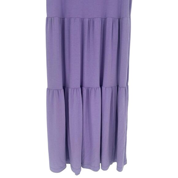 Zenana Light Purple Tiered Swing Midi Dress Size XL - Picture 3 of 5